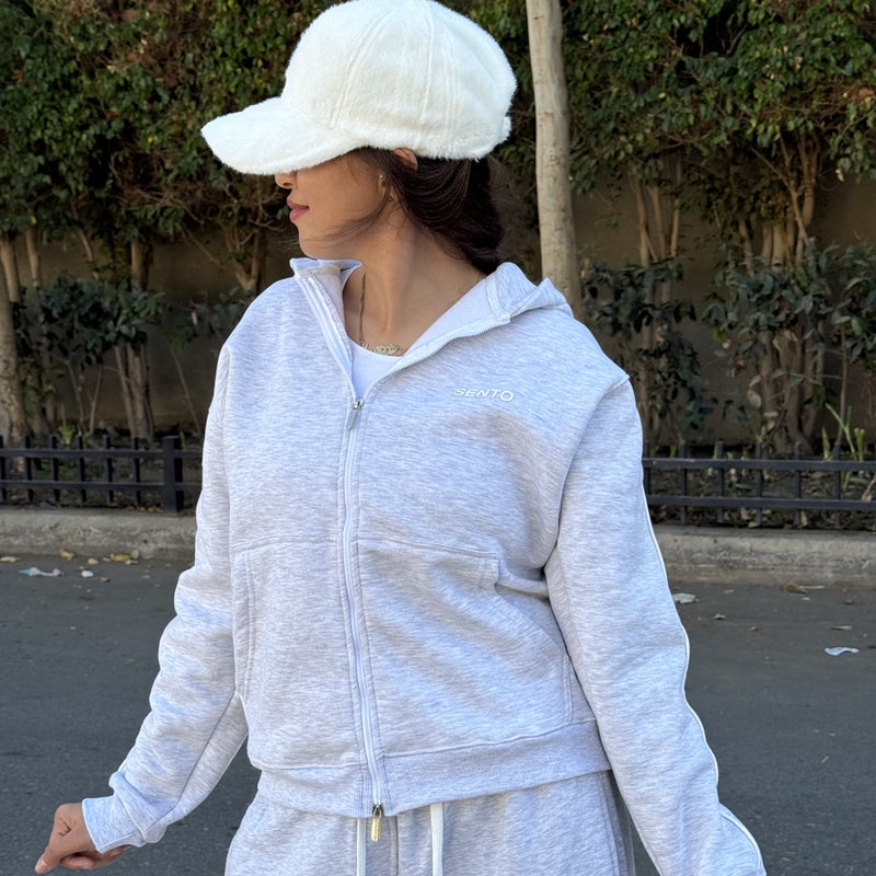 Unisex zipper boxfit hodie