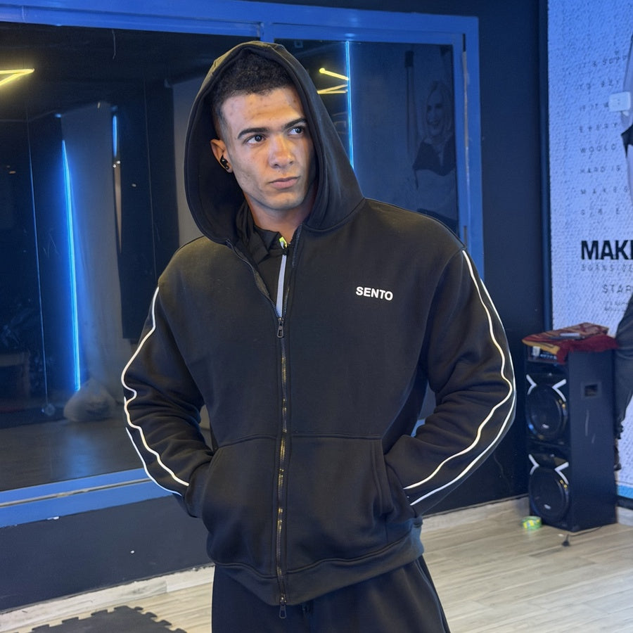 Unisex zipper boxfit hodie