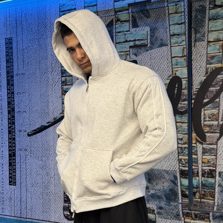 Unisex zipper boxfit hodie