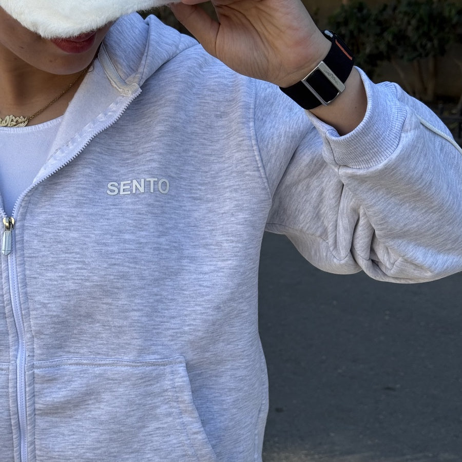 Unisex zipper boxfit hodie